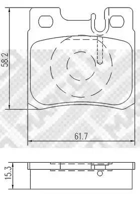 Комплект тормозных колодок, диско 6706 MAPCO