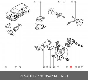 Гидроагрегат, тормозная система 7701054239 RENAULT