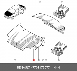 Клипса крепежная 7703179077 RENAULT