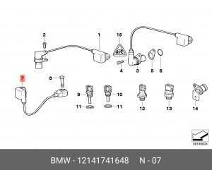 Датчик детонации 12 14 1 741 648 BMW