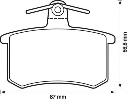Комплект тормозных колодок, диско 571350B BENDIX JURID