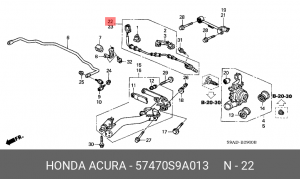 Датчик, частота вращения колеса 57470S9A013 HONDA