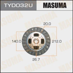 Диск сцепления TYD032U MASUMA