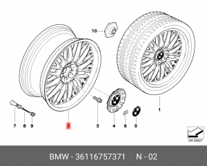 Диск колеса 36 11 6 757 371 BMW