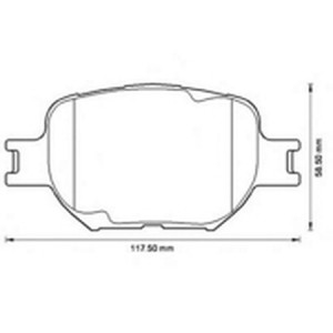 Комплект тормозных колодок, диско 572517B BENDIX JURID