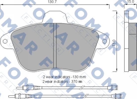 Колодки тормозные дисковые 51557281 ROULUNDS BRAKING