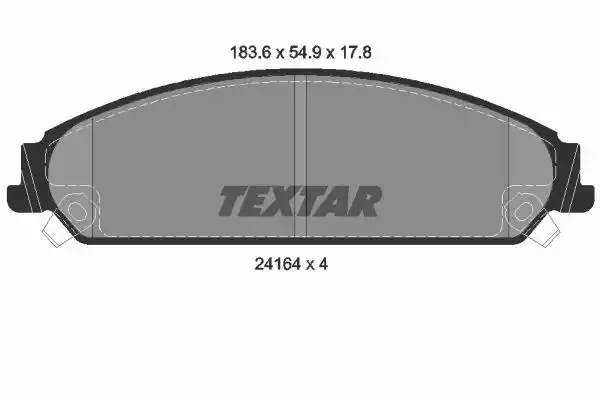 Комплект тормозных колодок, диско 2416401 TEXTAR