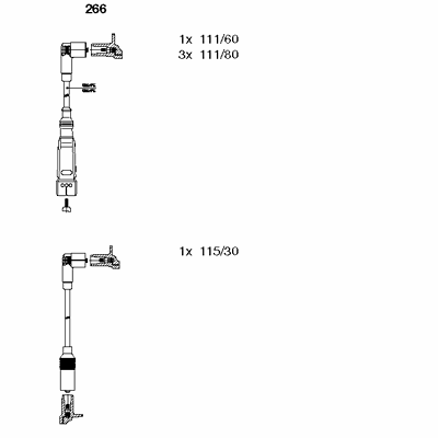 Ккомплект проводов зажигания 266 BREMI