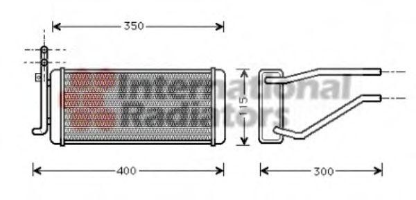 Теплообменник, отопление салона 77006005 VAN WEZEL