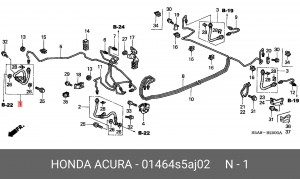 Тормозной шланг 01464S5AJ02 HONDA