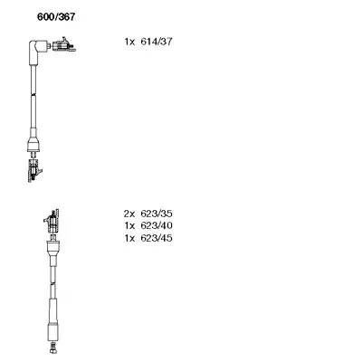 Ккомплект проводов зажигания 600367 BREMI
