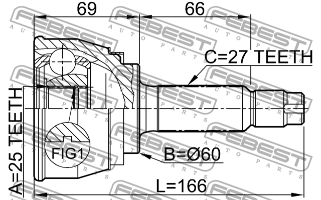 ШРУС 0410-023 FEBEST