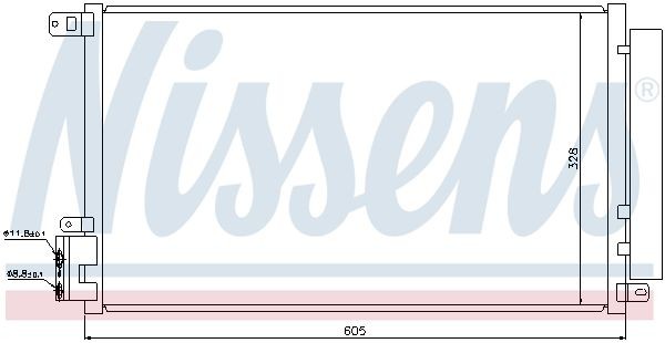 Конденсатор, кондиционер 940095 NISSENS