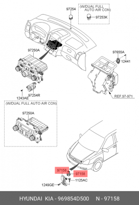 Датчик температуры наружного воздуха 969854D500 HYUNDAI KIA