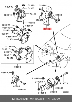 Упор противооткатный MN100335 MITSUBISHI