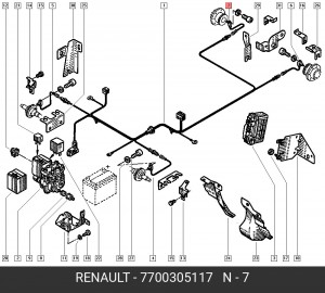 Датчик, частота вращения колеса 7700305117 RENAULT