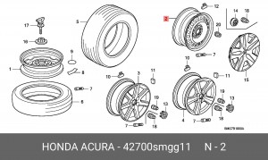Диск колеса 42700SMGG11 HONDA