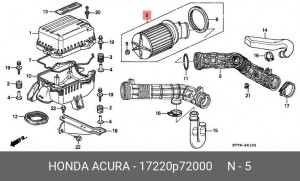 Воздушный фильтр 17220P72000 HONDA