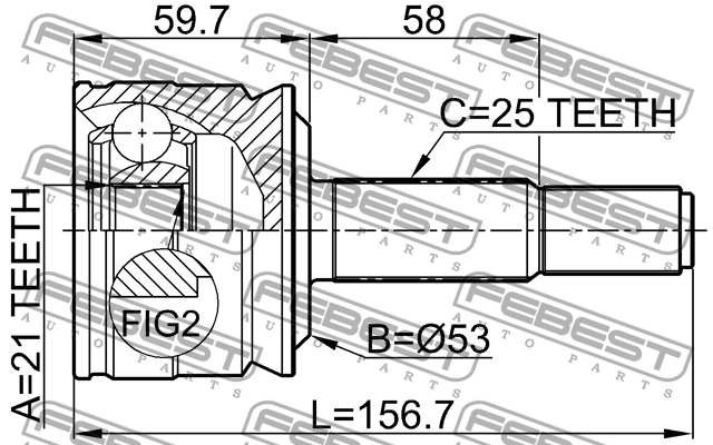 ШРУС 0410-Z36 FEBEST