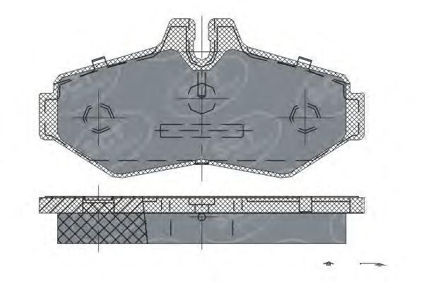Комплект тормозных колодок, диско SP233 SCT