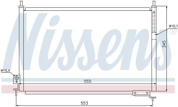 Конденсатор, кондиционер 940008 NISSENS