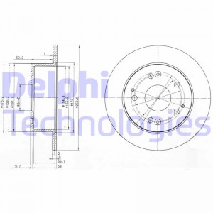 Тормозной диск BG3745 DELPHI
