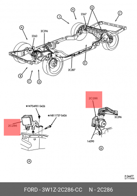 Гидроагрегат, тормозная система 3W1Z-2C286-CC FORD