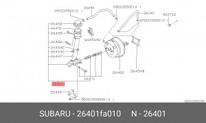 Главный тормозной цилиндр 26401FA010 SUBARU