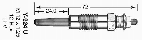 Свеча накаливания 4950 NGK NTK
