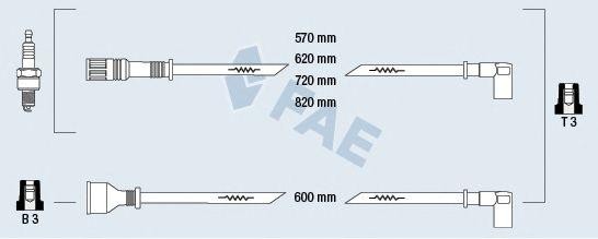 Ккомплект проводов зажигания 85140 FAE