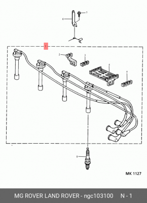 Ккомплект проводов зажигания NGC103100 MG ROVER LAND ROVER