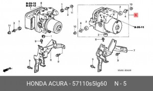 Гидроагрегат, тормозная система 57110S5LG60 HONDA