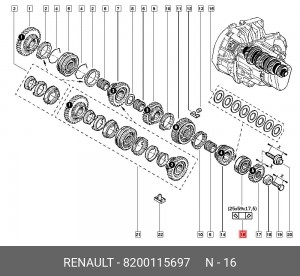 Подшипник 8200115697 RENAULT