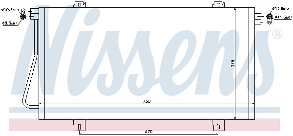 Конденсатор, кондиционер 94989 NISSENS