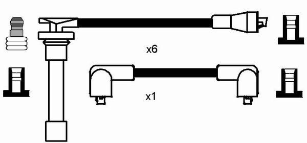 Ккомплект проводов зажигания 5406 NGK NTK