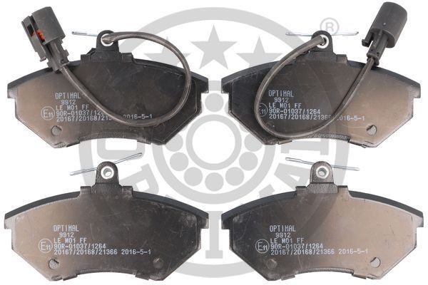 Комплект тормозных колодок, диско 9912 OPTIMAL