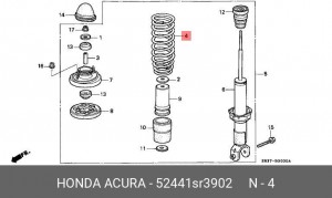 Пружина ходовой части 52441SR3902 HONDA