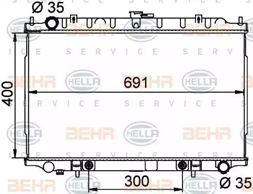 Радиатор, охлаждение двигател 8MK 376 724-671 HELLA