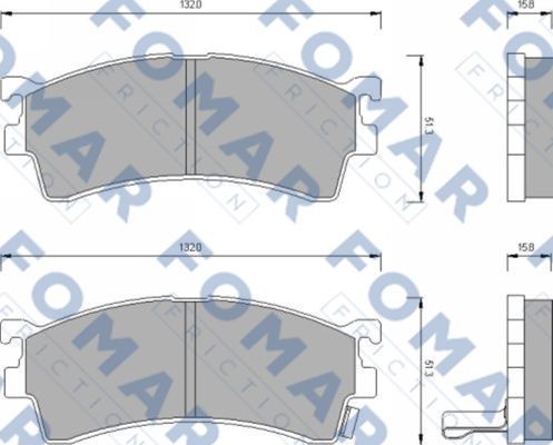 Колодки тормозные дисковые 51679881 ROULUNDS BRAKING