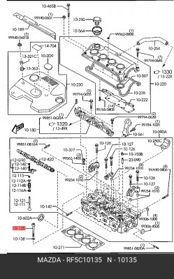 Болт головки цилидра RF5C10135 MAZDA