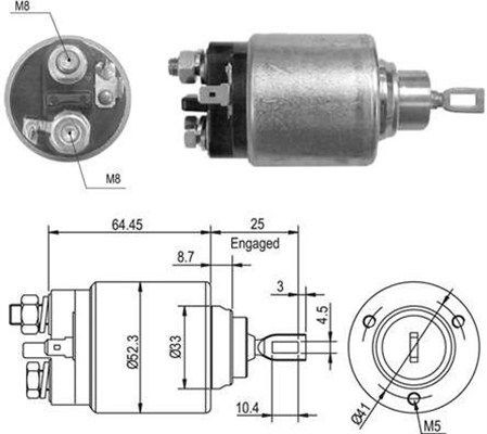 Тяговое реле, стартер 940113050012 MAGNETI MARELLI