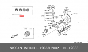 Кольца поршневые 12033L2002 NISSAN