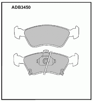 Колодки тормозные дисковые ADB3450 ALLIED NIPPON
