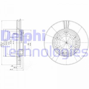 Тормозной диск BG3193 DELPHI