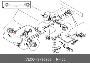 Тормозной шланг 8796958 IVECO
