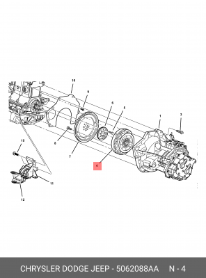 Комплект сцепления 5062 088AA CHRYSLER