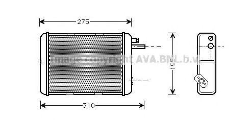 Теплообменник, отопление салона IV6018 AVA