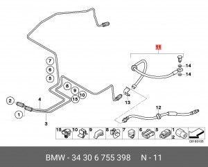 Тормозной шланг 34 30 6 755 398 BMW