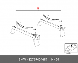 Фиксатор 82 72 9 404 687 BMW