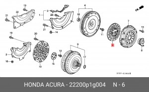 Диск сцепления 22200P1G004 HONDA